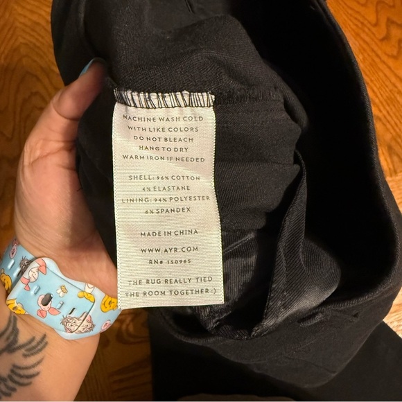 AYR Cropped Skinny Jeans in Black Sz 24 Mid Rise Stretch No Front Pockets Sleek - Picture 14 of 16